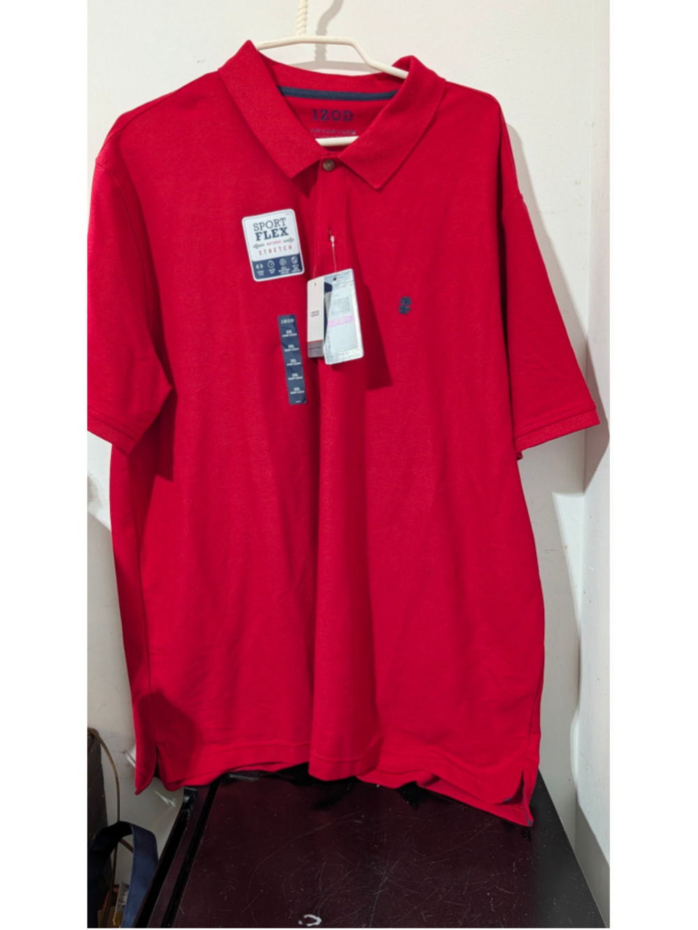 Men's IZOD Polo Shirt XXL Red Sport Flex Advantage Performance